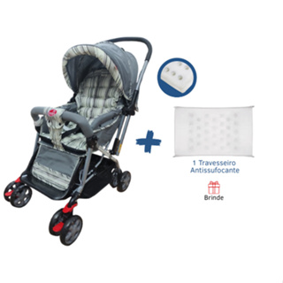 Carrinho de Bebê Dobrável Reclinável com Brinde Travesseiro Antissufocante | Conforto, Segurança e Mobilidade em Oferta na Shopee