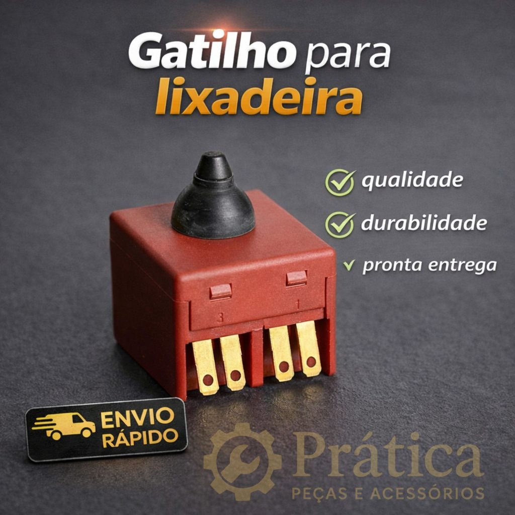 Interruptor Gatilho Liga Desliga Lixadeira Pequena – Compatível Bosch Makita Dewalt Black+Decker, Entre Outras
