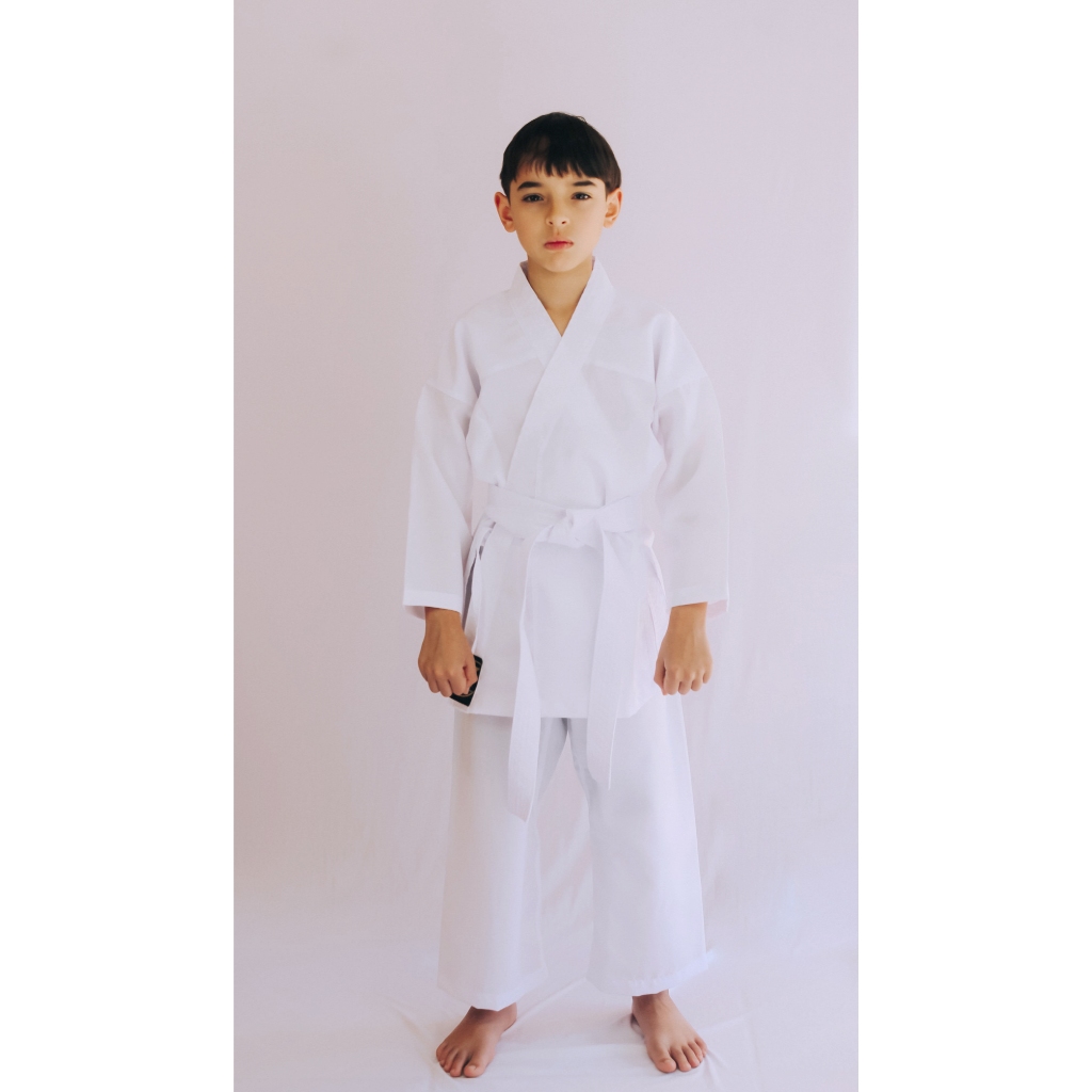 Kimono Karatê Branco de Oxford – Modelo Leve para Iniciantes | Adulto e Infantil