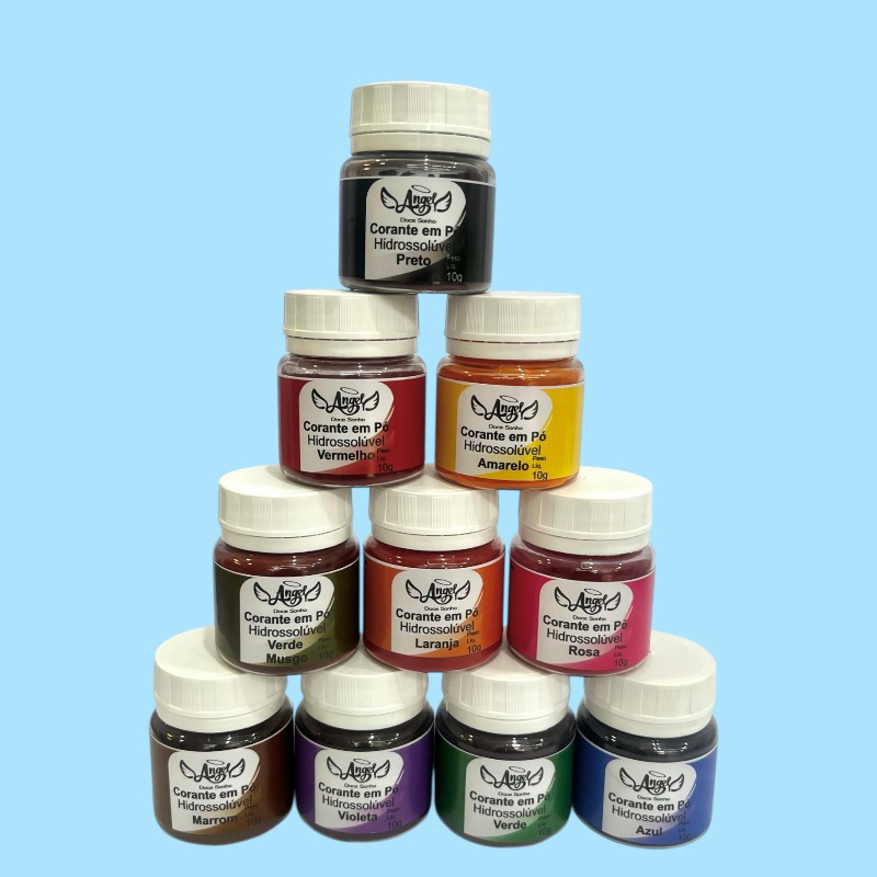 kit Corante em Pó Hidrossolúvel 10gr,corante em pó para chantilly,cores a escolha,para fins alimentícios em Oferta na Shopee