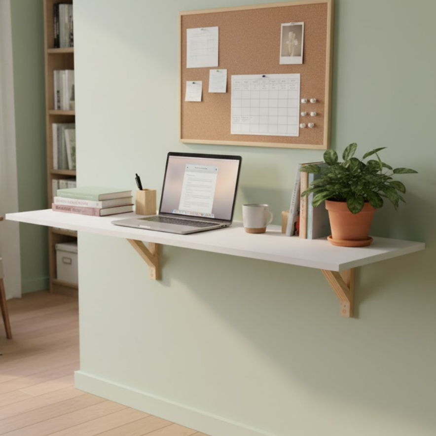 Mesa Escrivaninha de MDF Multiuso Office Estudo Trabalho Penteadeira 120x35