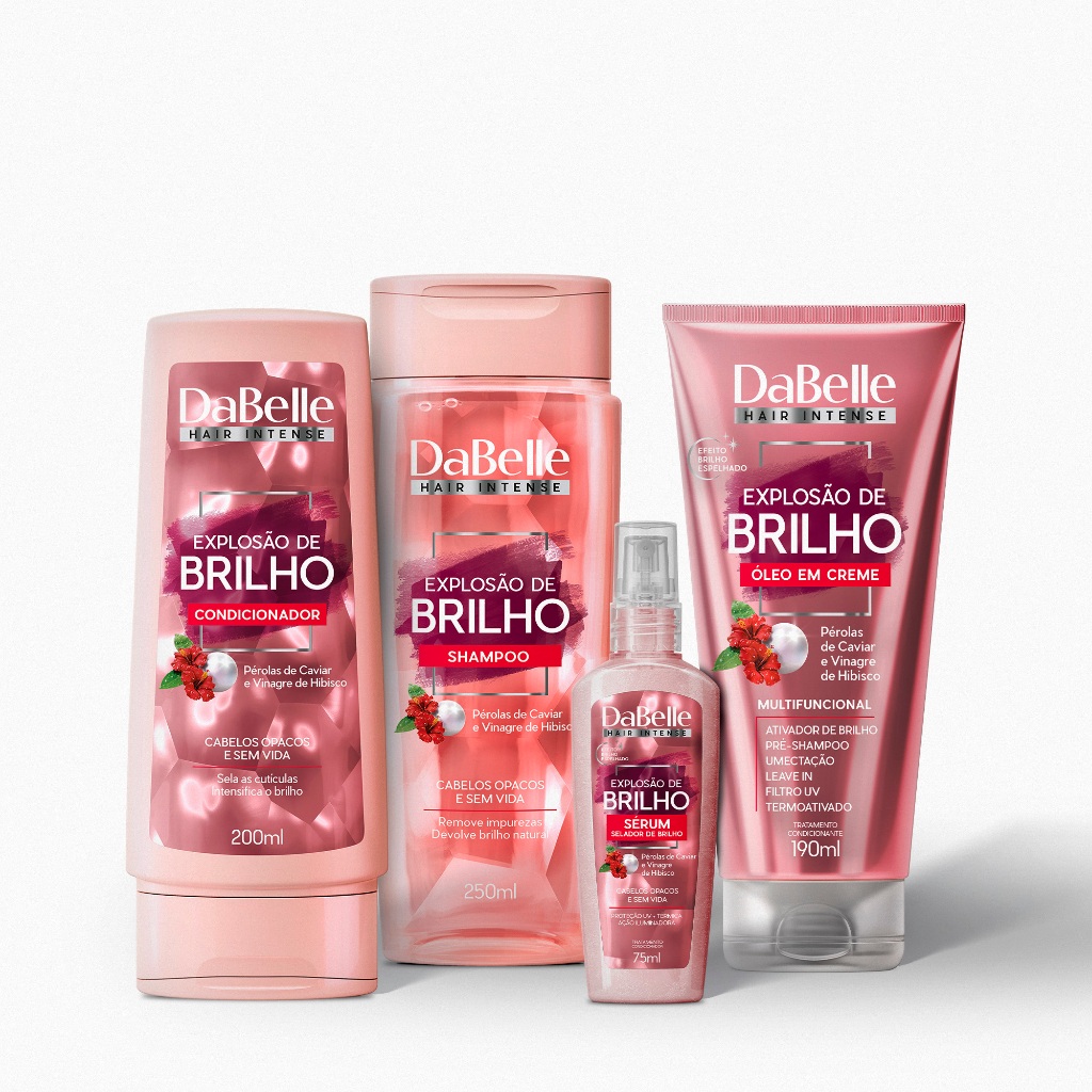 Kit Ativador de Brilho Explosão Dabelle Hair - 4 Produtos em Oferta na Shopee