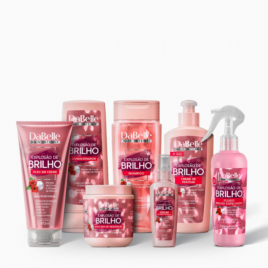 DaBelle Kit Completo 400g 7 Produtos - Explosão de Brilho em Oferta na Shopee