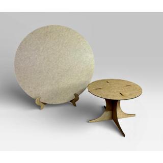 Mini Painel Redondo MDF 50cm - Versátil e Compacto, Fácil de Personalizar com boleira em Oferta na Shopee