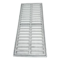 Grelha Linear 20x50 Alumínio com Tela Anti Insetos Antipraga
