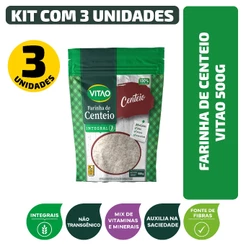 Kit Farinha De Centeio Vitao 500G - 3 Unidades