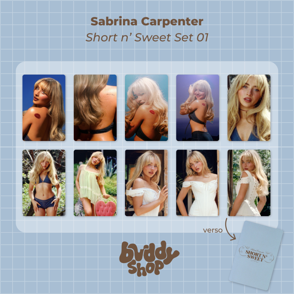 Photocards Sabrina Carpenter 'Short n' Sweet' Set 01 | Bvddy Shop em Oferta na Shopee