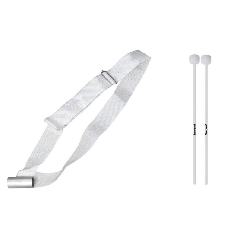 Kit 01 Talabarte Correia Lira Copo Aluminio + 01 Par Baqueta Lira Nylon Flexível