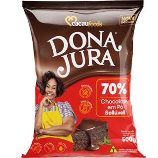 CHOCOLATE EM PO DONA JURA 70% 500GR PACOTE em Oferta na Shopee