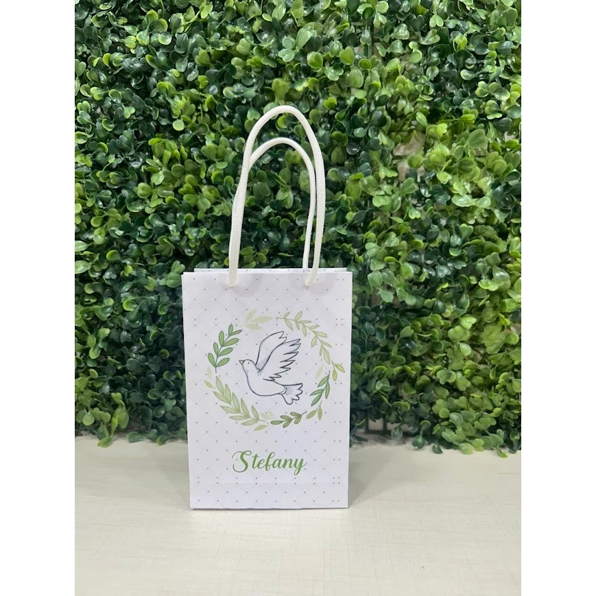 Sacolinha Batizado - Primeira Comunhão - PEGUE E MONTE - Personalizados - Lembrancinhas - Stitch - kit festa