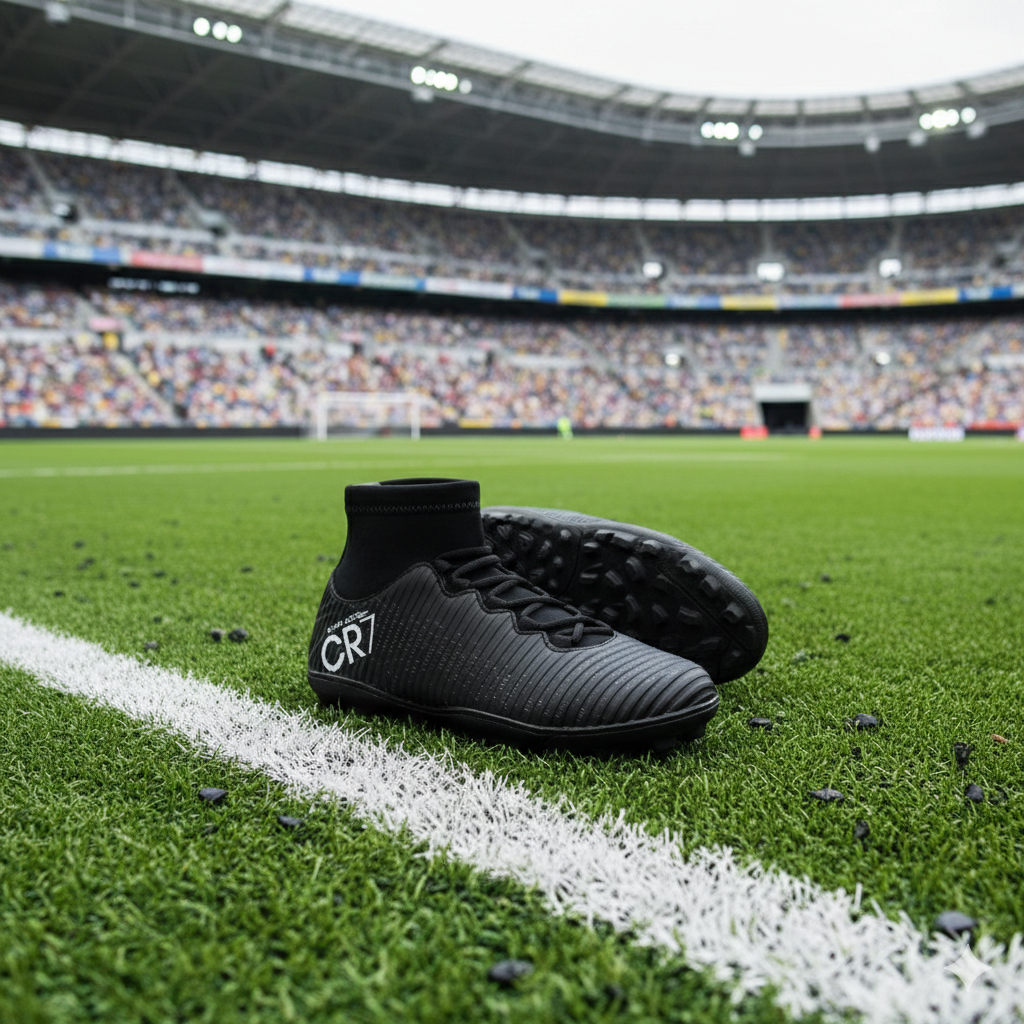 Chuteira adulto society infantil 2025 costurada e colada preto m2x esporte total