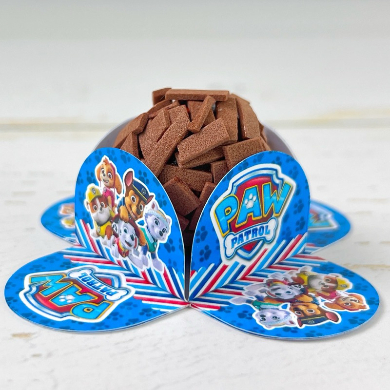 50 a 200 Forminhas Personalizadas de Doce Brigadeiro Festa Infantil - PATRULHA CANINA 4 Pétalas para Aniversário
