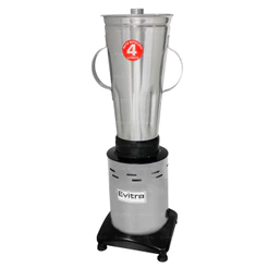 Liquidificador Inox 4 Litros 1200w Cozinha Doméstica Industrial Alta Rotação Evitra Portátil