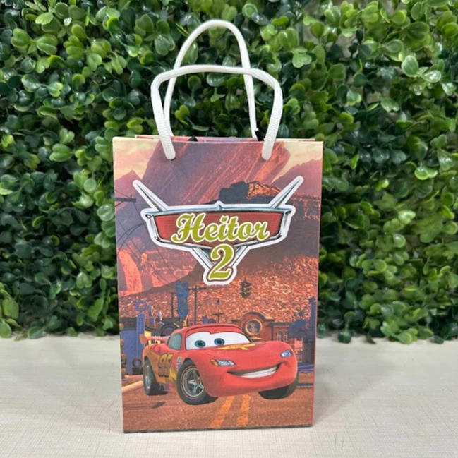 Sacolinha Carros - Carrinhos - PEGUE E MONTE - Personalizados - Lembrancinhas - Stitch - kit festa