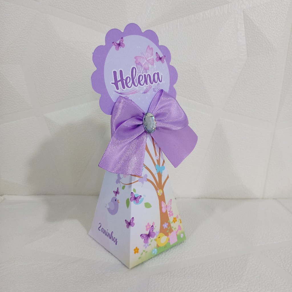 Kit Caixas  Jardim Encantado Lilás Lembrancinhas Desmontadas | Papelaria Personalizada para Festa Infantil