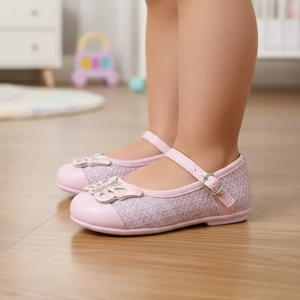 Sapatilha Neném Menina Delicada Borboleta Com Strass em Oferta na Shopee