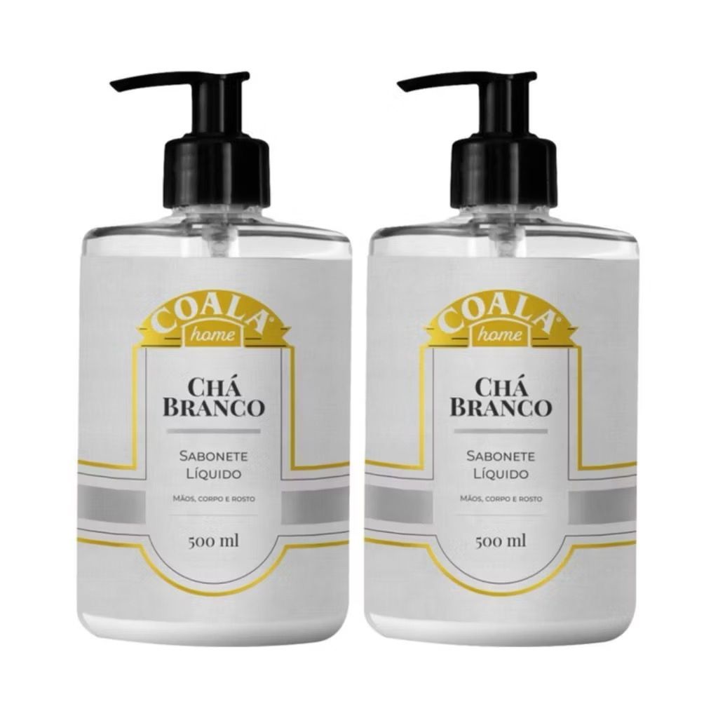 Kit 2 Coala Linha Home Sabonete Líquido 500ml - Chá Branco