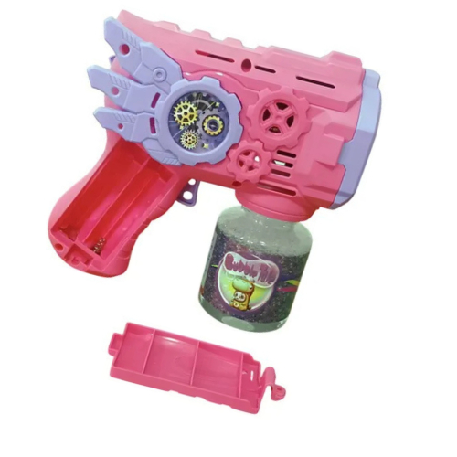 Pistola Lança Bolhas Elétrica Com Refil Brinquedo Divertido