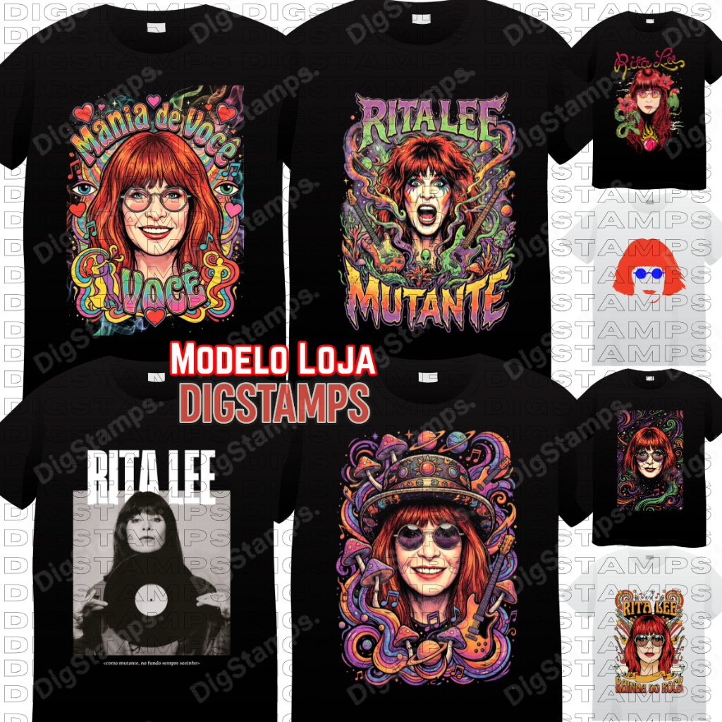 Camiseta Rita Lee Algodão Unissex em Oferta na Shopee