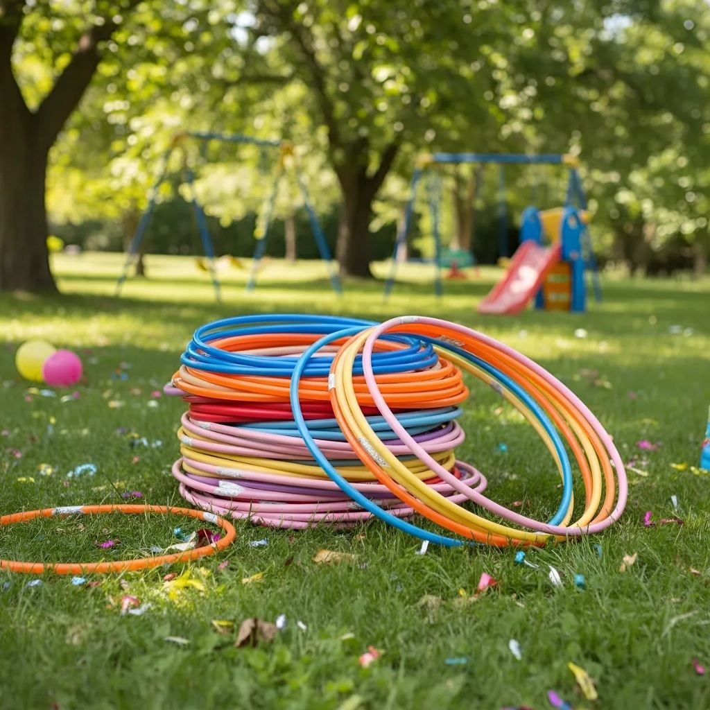 10 Bambolê Arco 63cm Colorido Exercício Fitness Adulto E Criança Brinquedo