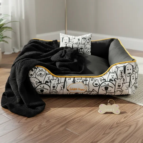 Caminha Pet 60x60 4 Peças Lavável Cama Cachorro Gato Impermeável Com Zíper em Oferta na Shopee