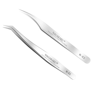 Kit Pinça Nagaraku Extensão De Cílios Nº1 Nº2 Profissional em Oferta na Shopee