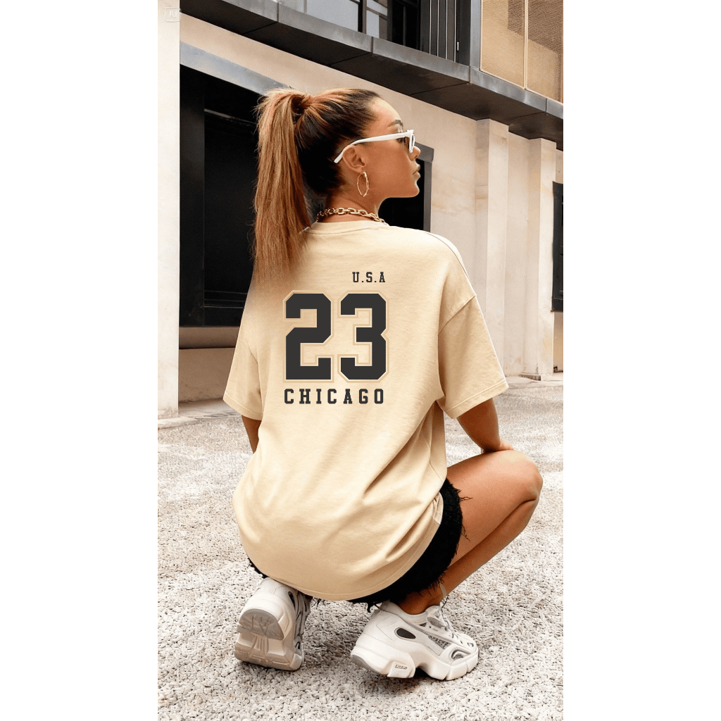 Camiseta Oversized Feminina USA 23 California | Streetwear West Coast | Algodão Premium