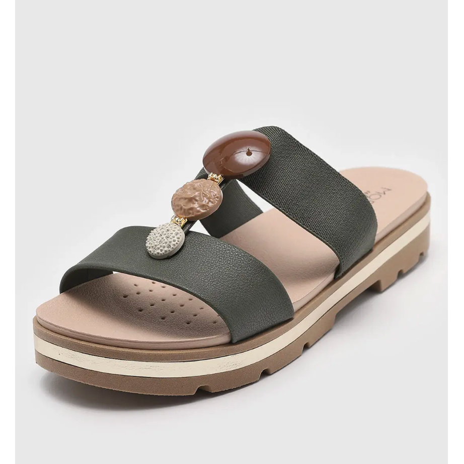 Sandália Papete Feminina Modare Ultra Conforto Verde – Anatômica, Leve e Confortável