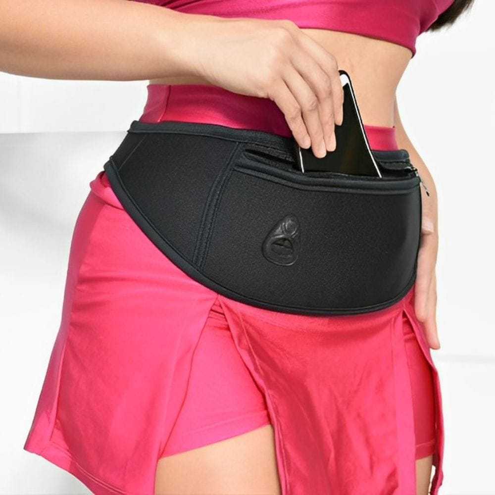 Pochete Fitness com Bolso Zíper - Para Celular, Chaves, Dinheiro, Corrida, Caminhada, Academia, Atividades ao Ar Livre