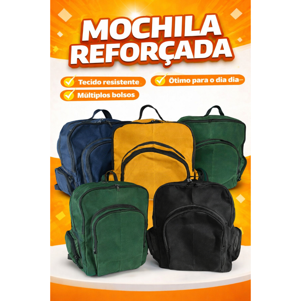 Mochila de Lona A. L. Pina Tamanhos P M em Oferta na Shopee