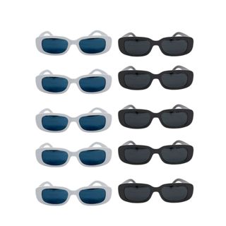 KIT 10 ÓCULOS TIK TOK RETRÔ FESTA FORMATURA CASAMENTO COR PRETO E BRANCO em Oferta na Shopee