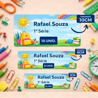 Kit 124 Etiquetas Escolares Personalizadas em Oferta na Shopee