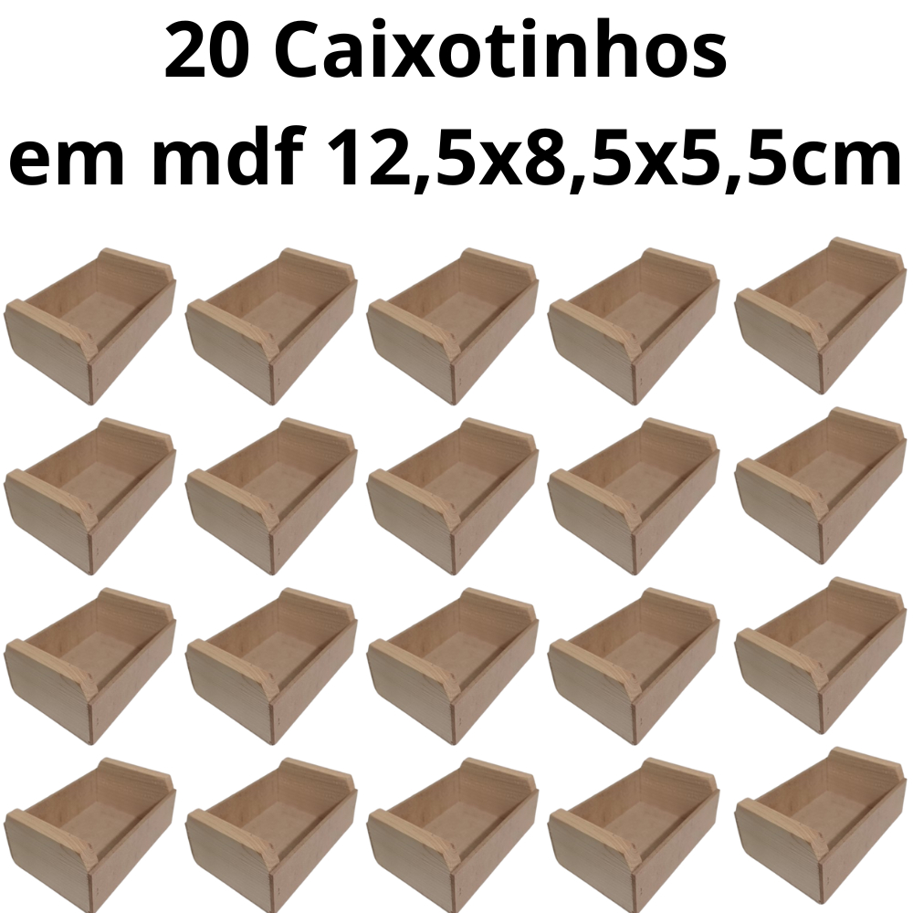 20 Caixotinhos - cesta de madeira pinus e mdf fms_madeirartt