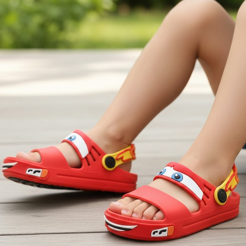 Papete Infantil Masculina Carros Vários Modelos Confortável Sandalia Menino Criança Promoção Original