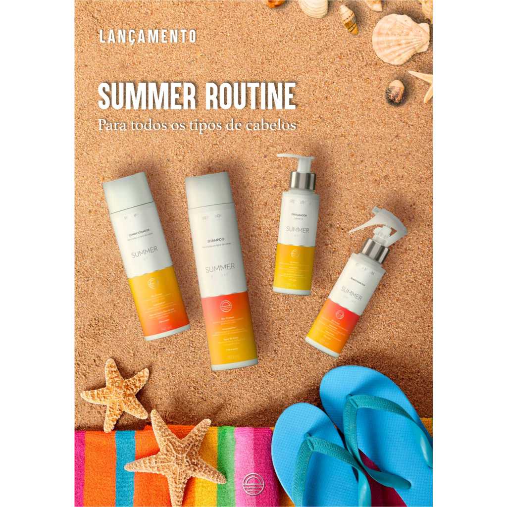 Kit Red Iron Praia Piscina e Sol Shampoo Condicionador Leave-in e Beach Hair Day proteção intensa