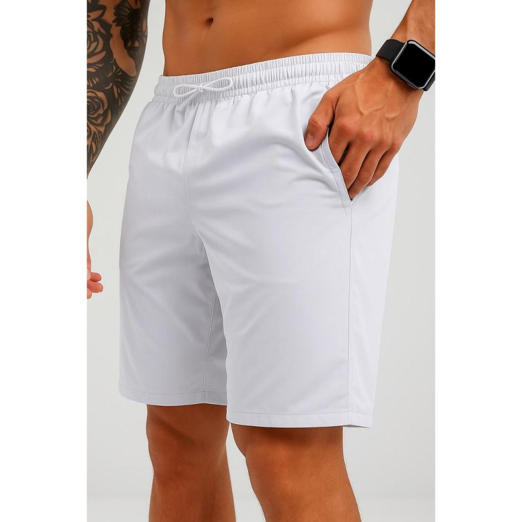 Short Masculino Tactel Premium Drifit Com Elastano Bermuda Praia Moda Verão Fitness Mauricinho