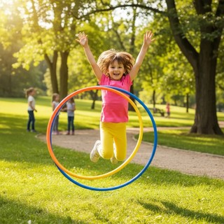6 Bambolê Para Criança Pequena Arco 42cm Colorido Brinquedo