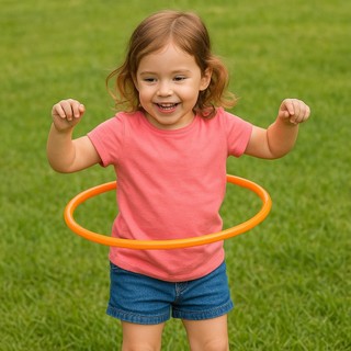 3 Bambolê Para Criança Pequena Arco 42cm Colorido Brinquedo