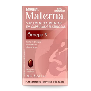 MATERNA DHA OMEGA 3  C/30 CAPSULAS GELATINOSAS - NESTLÉ - DHA 200MG em Oferta na Shopee