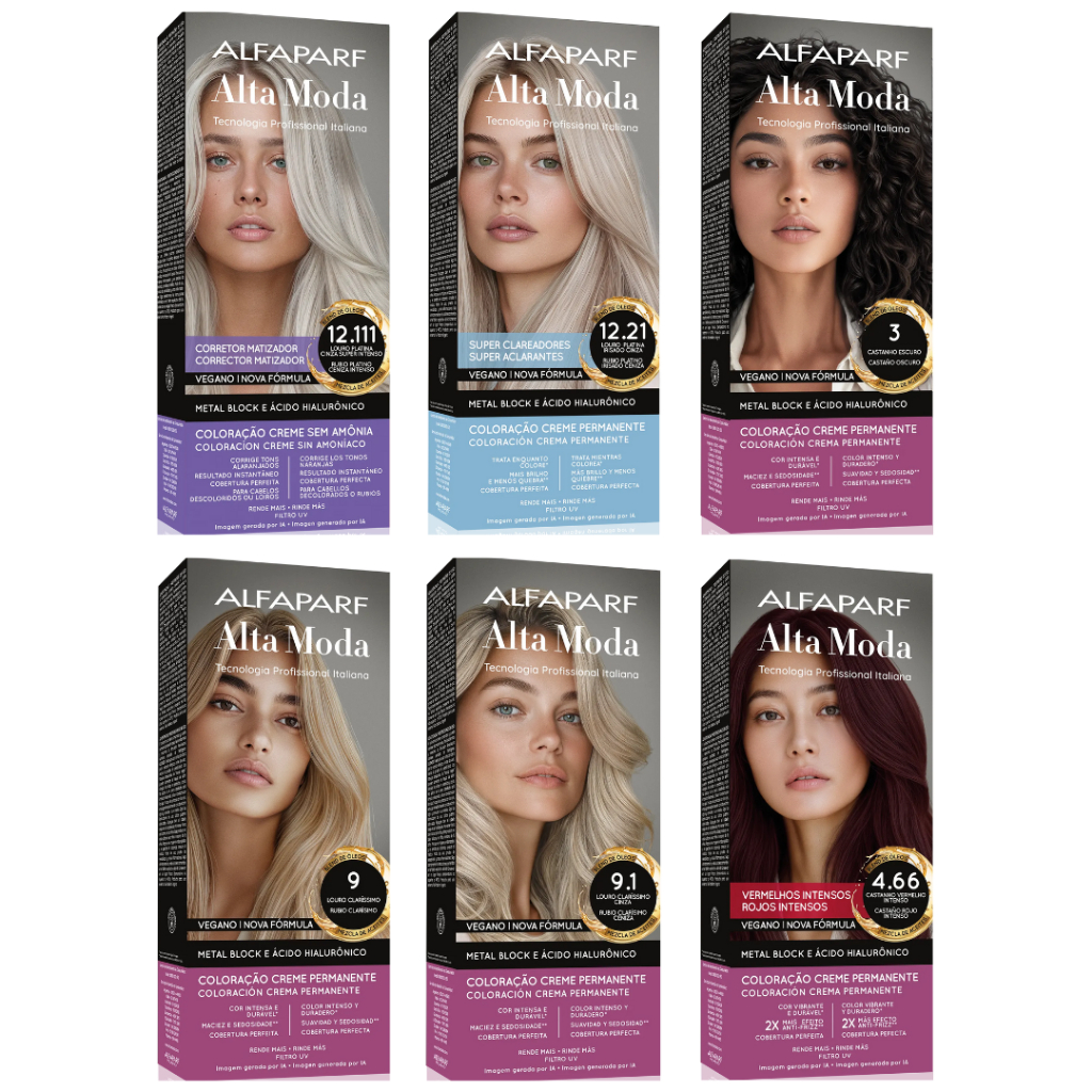 KIT COM 3 TINTA ALTA MODA.