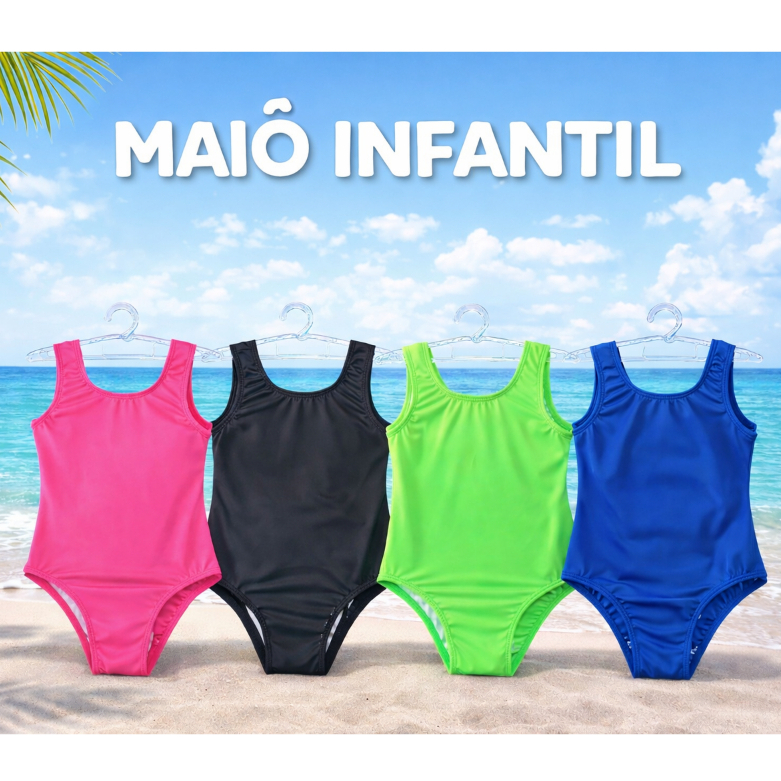 Maiô Body Julia | Body | Tamanho 2 ao 16 | Maio Infantil Juvenil | Body Infantil Juvenil | Bory |