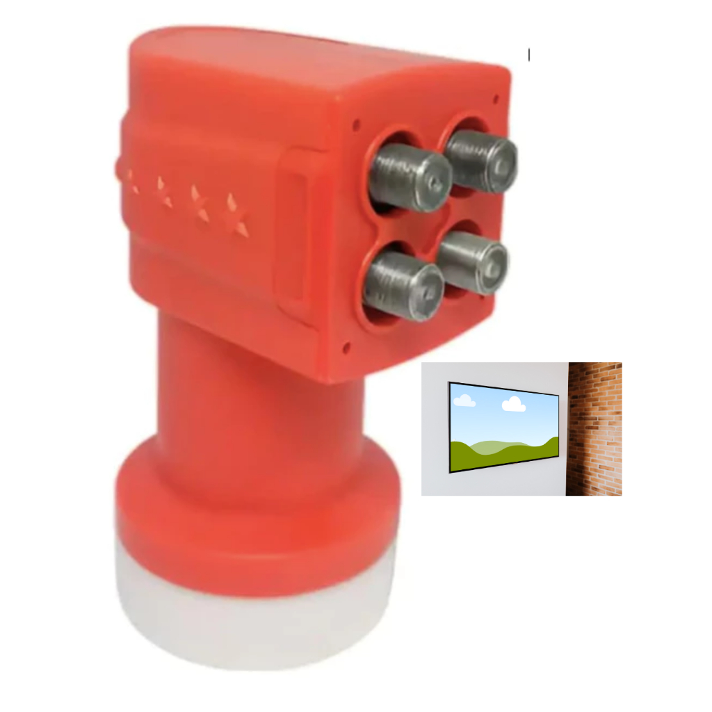 LNBF Quadruplo Vivensis Original 4 Saídas Digital Alta Qualidade em Oferta na Shopee