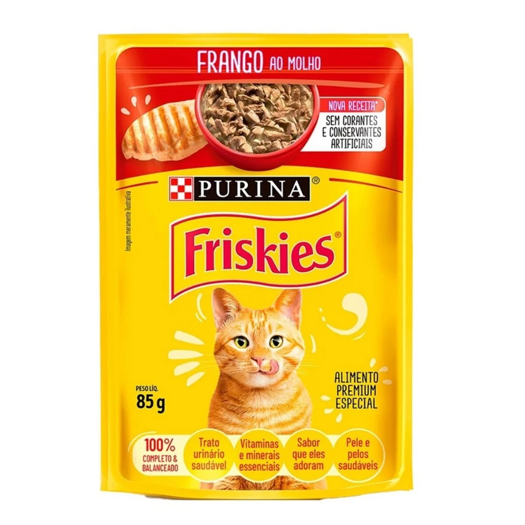 Ração Umida Friskies Frango Ao Molho Gatos Adultos 85g - Comprar com Melhor Preço em Essenciais para Culinária