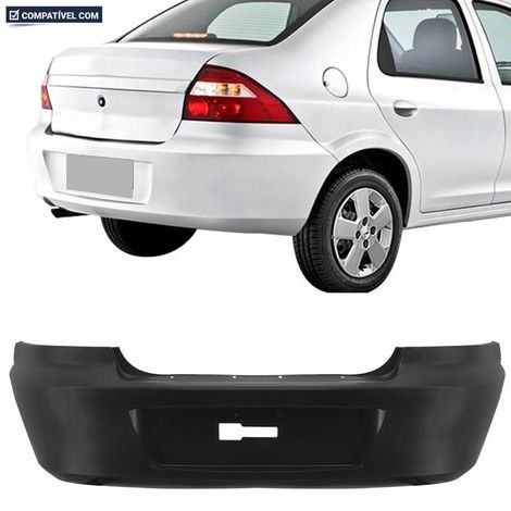PARACHOQUE TRASEIRO PRISMA 2007 2008 2009 2010 2011 2012 PRETO em Oferta na Shopee