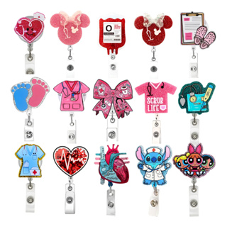 Porta Crachá Retrátil Roller Clip Acrílico Grande Médico Enfermagem em Oferta na Shopee