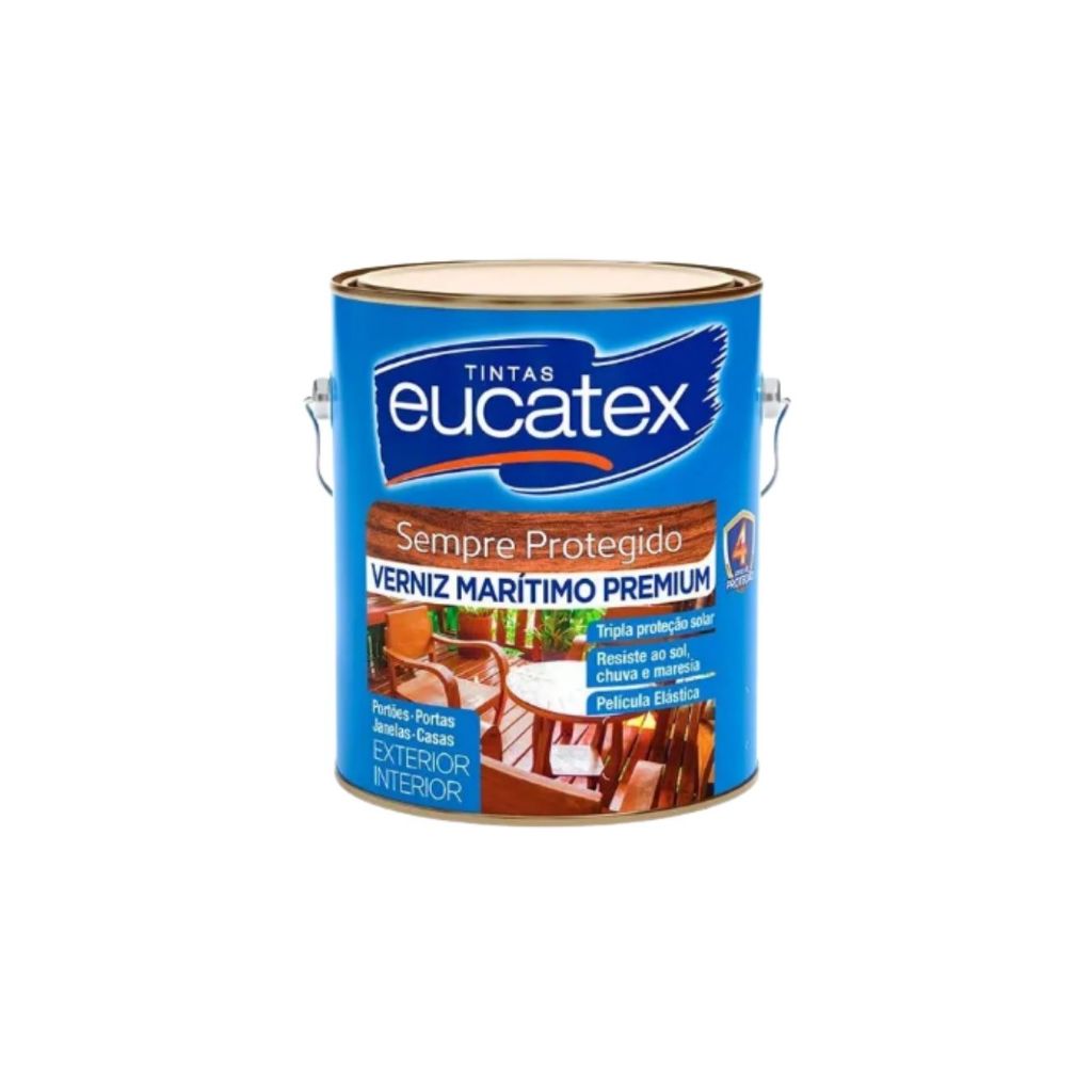 Eucatex Verniz Marítimo Natural Premium Acetinado Eucatex 900ml em Oferta na Shopee