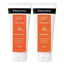 Principia Kit Dupla Proteção Corporal c/ Protetor Solar PS-03 FPS 45 + Protetor Solar PS-03 FPS 60