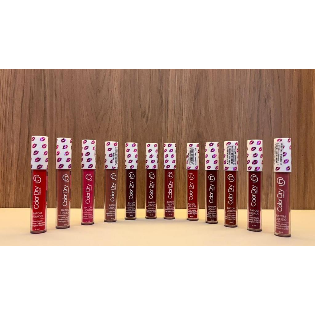 KIT 30 pecas Batom Liquido Matte COLOR DRY PRO 4ml Longa Duração Revenda, efeito matte nao craquela