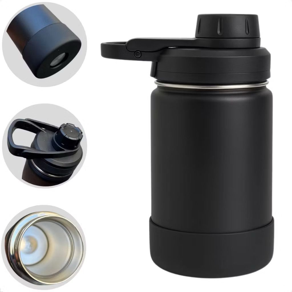 Garrafa Térmica 350ml com bota De Silicone Protetora Copo Termico para Cafe Bebidas geladas em Oferta na Shopee