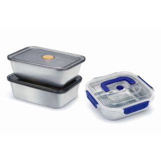 Pote de Inox com Tampa Hermética Marmita 1600/1200/500ml  Conserva Alimentos Frescos | Organização de Cozinha Fitness Po em Oferta na Shopee
